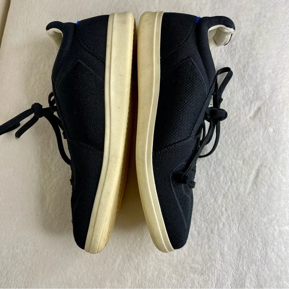 Rothys The RS01 Sneakers Knit Lace Up Low Black Mens Size 10